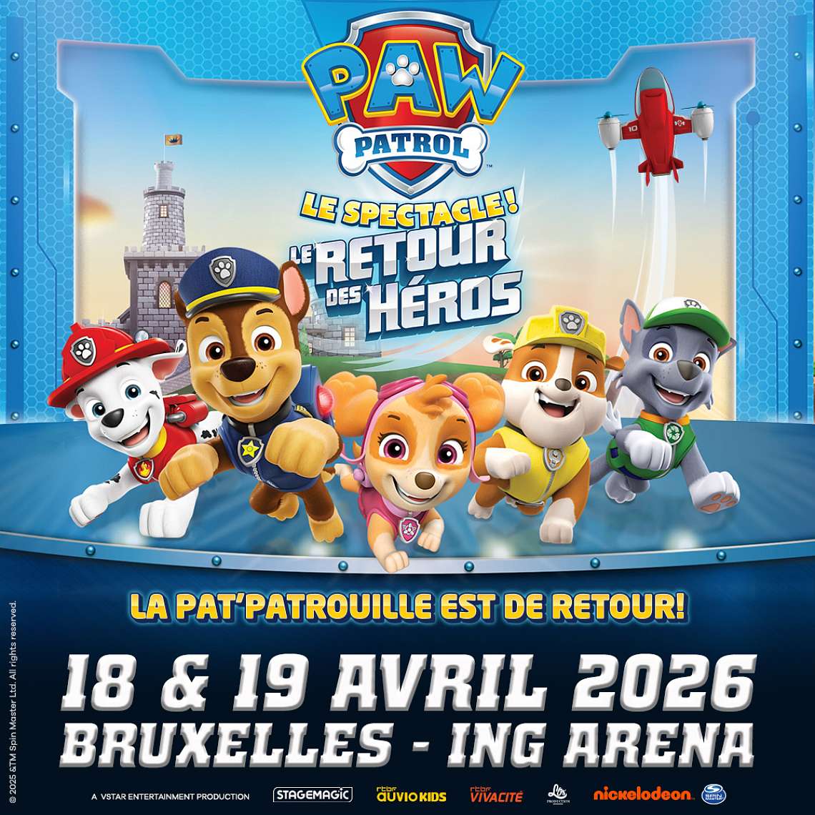 PAT' PATROUILLE, LE SPECTACLE : LE RETOUR DES HÉROS !
